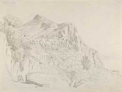 卡普里景观`View of Capri (1823) by Carl Wagner