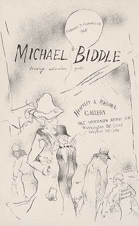 迈克尔·比德尔，绘画，，版画`Michael Biddle, drawings, watercolors, prints (1965) by Michael Biddle