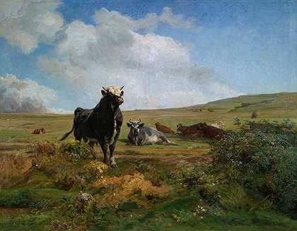 领头羊`Leader Of The Herd by Auguste Bonheur