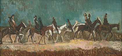 异国骑士`Exotic Riders (1942) by Cyprián Majerník