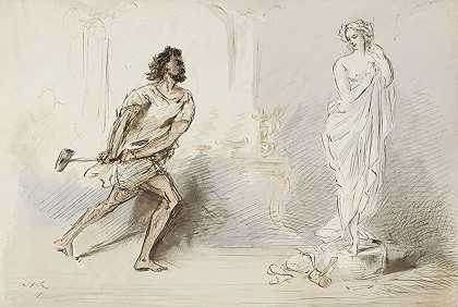 皮格曼加拉茶`Pygmalion en Galatea (c. 1854 ~ c. 1887) by Alexander Ver Huell