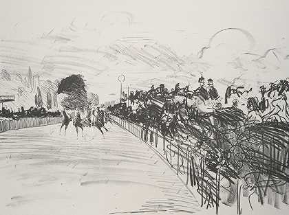 比赛（莱斯球场）`The Races (Les Courses) (1865–72) by Édouard Manet