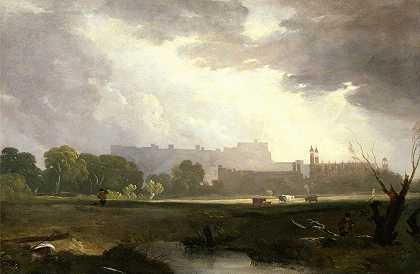 伊顿公学的温莎`Windsor from Eton by Sir Augustus Wall Callcott