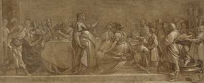 宴会`A Banquet (1623) by Pier Francesco Mazzucchelli