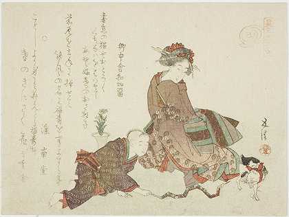 Snake（Mi），选自模仿十二生肖（Mitate juni-shi）和`Snake (Mi), from the series Parody of the Twelve Signs of the Zodiac (Mitate juni shi) (early 19th century) by Hotei Gosei
