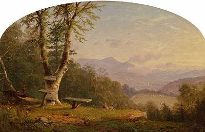 虚张声势`View from the Bluff (1861) by John Williamson