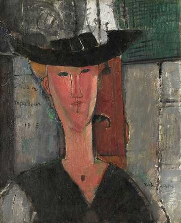 蓬帕杜夫人`Madam Pompadour (1915) by Amedeo Modigliani