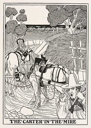 泥潭中的卡特`The Carter in the Mire (1900) by Percy J. Billinghurst