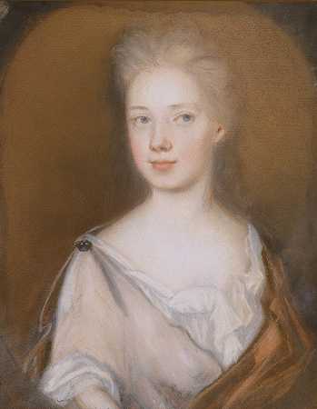 皮埃尔·巴科特夫人（玛丽安·弗勒·杜格）`Mrs. Pierre Bacot (Marianne Fleur Du Gue) (ca. 1708–10) by Henrietta Johnston
