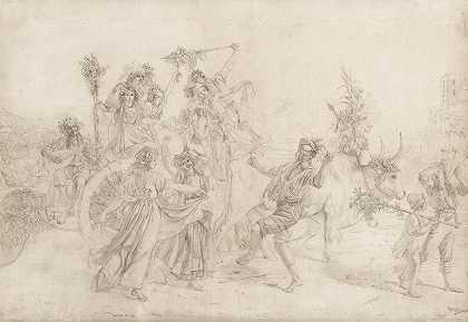 从麦当娜·戴尔（Madonna dell）的节日返回的朝圣者阿科`Pilgrims Returning from the Feast Day of the Madonna dellArco (1827) by Louis Léopold Robert