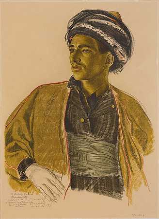 巴格达的库尔德人`Un Kurde de Bagdad (1931) by Alexander Evgenievich Yakovlev