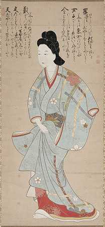 女人的身影`Figure of a Woman (early to mid~1700s) by Hakuin Ekaku