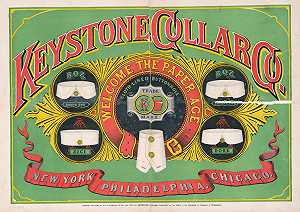 Keystone Collar Co.，欢迎来到纸时代`
Keystone Collar Co., welcome to the paper age (1870)