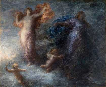 L黎明和夜晚`Laurore Et La Nuit (Dawn And The Night) (1894) by Henri Fantin-Latour