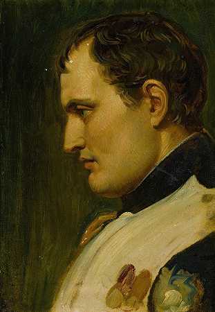 拿破仑·波拿巴侧面照`Napoleon Bonaparte In Profile (19th Century) by French School