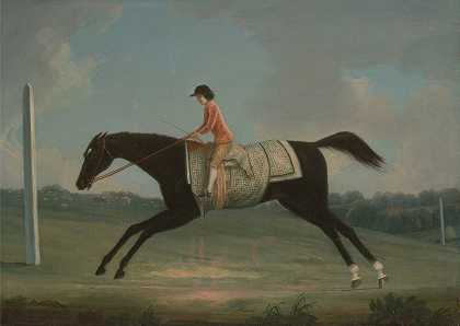 Borlase Cokayne小时候骑着Sultana`Borlase Cokayne as a Boy riding Sultana by Thomas Smith of Derby