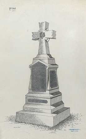 带十字架的墓碑，745号`Grave Monument with Cross, No. 745 (1840–80) by Alexander Maxwell