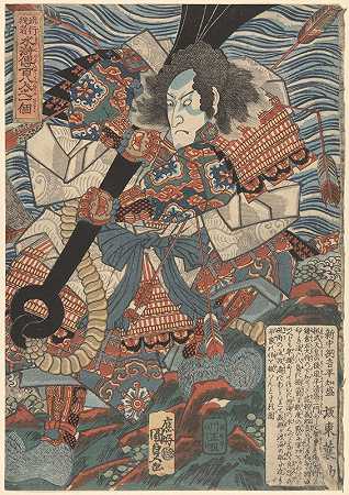 Taira no Tomomori和主播`Taira no Tomomori and the Anchor (ca. 1828) by Utagawa Kunisada (Toyokuni III)