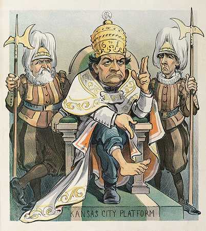 白手起家的教皇`The self~made pope (1902) by Udo Keppler