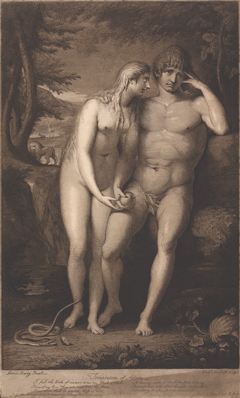 亚当的诱惑`Temptation of Adam (1776) by James Barry