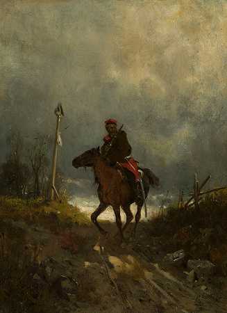1863年的叛乱分子`Insurgent from 1863 (circa 1869) by Maksymilian Gierymski