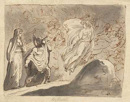 地狱中的埃涅阿斯`Aeneas in the Underworld (1780~1820) by Roman 18th Century
