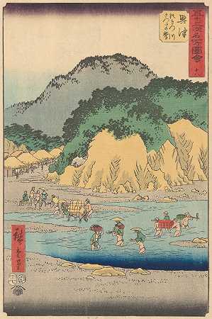 奥基苏`Okitsu (1855) by Andō Hiroshige