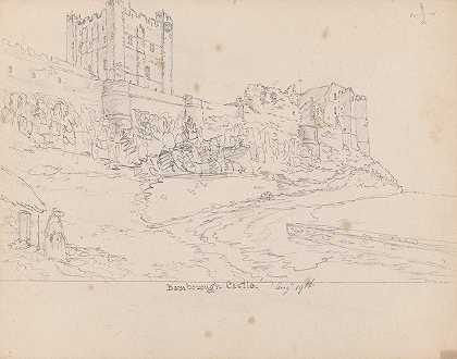 班伯格城堡，诺森伯兰`Bamburgh Castle, Northumberland (1792) by James Moore
