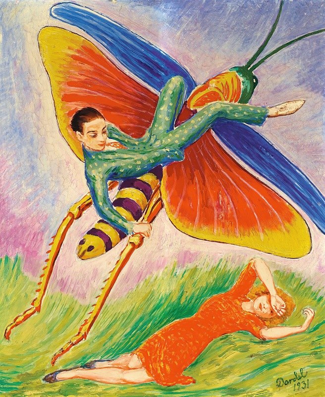 草商`Gräshoppan (the grasshopper) (1931) by Nils Dardel