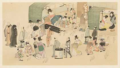 浮世绘学校的杰作，第10页`Masterpieces selected from the Ukiyoyé School, Pl.10 (1906) by Shiichi Tajima