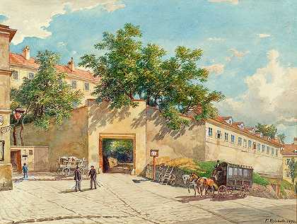 维也纳西奥巴德加斯的警察监狱`Das Polizei~Gefangenenhaus in der Theobaldgasse in Wien (1892) by Franz Reinhold