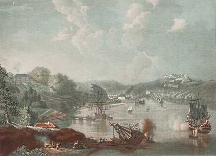 弗雷德里克沙尔德镇景色`Vue de la ville Frederikshald (1787 – 1791) by Georg Haas