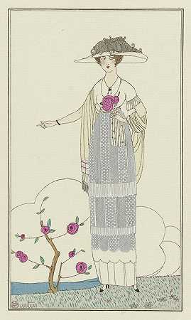亚麻连衣裙`Robe en linon (1912) by Charles Martin