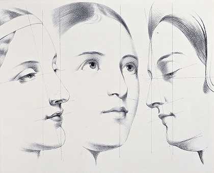 朱利安s的头部研究pl 08`Juliens Studies of Heads pl 08 (1840) by Bernard-Romain Julien
