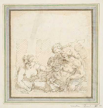 罗得和他的女儿们`Lot and his daughters (18th century) by Donato Creti