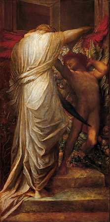 爱与死`Love and Death (1901) by George Frederic Watts