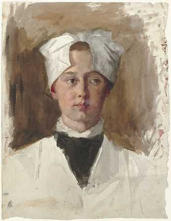 一个孤儿女孩的画像`Portret van een weesmeisje (1861 ~ 1918) by Thérèse Schwartze
