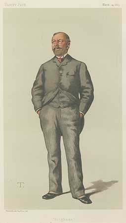 政客——名利场;布莱顿。威廉·萨克里万豪先生。1883年3月24日`Politicians – Vanity Fair. Brighton. Mr. William Thackerey Marriot. 24 March 1883 (1883) by Théobald Chartran