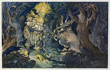 在政治丛林中`In the political woods (1912) by Udo Keppler