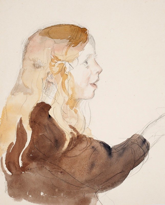 安蒂肖像`Portrait of Antti (1904 ~ 1905) by Venny Soldan-Brofeldt
