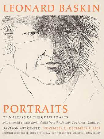平面艺术大师的肖像`Portraits of Masters of the Graphic arts (1963) by Leonard Baskin