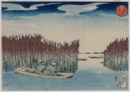 Ōmori，来自东部首府的一系列著名景点`Ōmori, from the series Famous Places in the Eastern Capital (early 1830s) by Utagawa Kuniyoshi