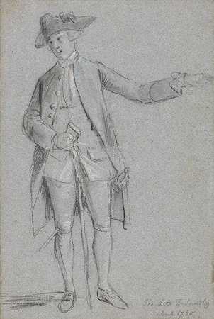 托马斯·桑德比肖像，R.A.，艺术家她哥哥`Portrait of Thomas Sandby, R.A., the Artists Brother by Paul Sandby