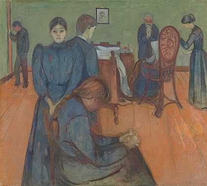 病房里的死亡`Death in the Sickroom (1893) by Edvard Munch