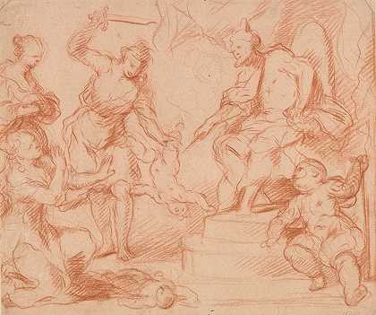 所罗门的审判`Judgment of Solomon (early 17th century) by Alessandro Maganza