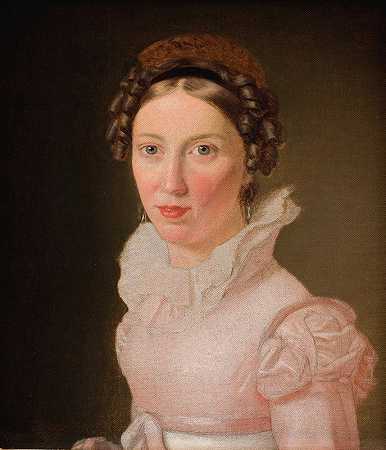 苏珊娜·尤尔。艺术家后来成为他的第三任妻子`Suzanne Juel. The Artists Sister~in~Law and later to Become his Third Wife (1823) by Christoffer Wilhelm Eckersberg