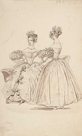 服装设计`Costume Design (1836–37) by Pierre-Numa Bassaget