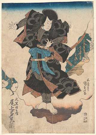 饰演德北天宿的演员小野田一郎`The Actor Onoe Tamizo in the Role of Tenjuku Tokubei (ca. 1813–1823) by Utagawa Kunisada (Toyokuni III)