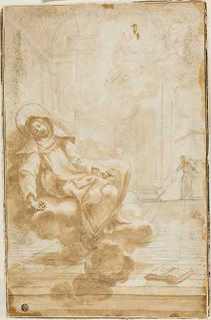 女圣人的狂喜`Ecstasy of a Female Saint by Domenico Piola