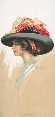 纽约美女`The belle of New York (1909) by Hamilton King